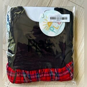 Girls Little Sleepies Play Red Plaid Holiday Dress